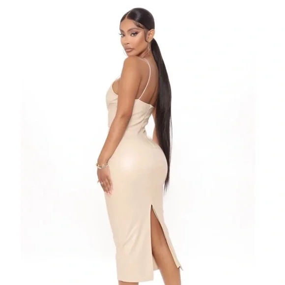 Fashion Nova- Make It Sexy Faux Leather Midi Dress
Nude - Picture 2 of 4